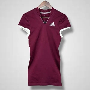 Adidas Football Jersey Mens Large Maroon White Prime Knit A1 Sports NWT NEW - Picture 1 of 6