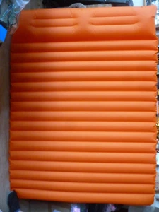 Orange Wandern/Camping dicke Doppelschlafmatte, aufladbarer interner aufblasbarer Ventilator - Bild 1 von 6