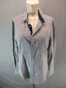 Camisa Goodfellow & Co Talla S Para Hombres Gris Rayas Manga Larga Ajuste Estándar GR6824 - Imagen 1 de 6