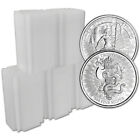 100 1 oz Cut Saw Mint Silver Round - Unity Design 999 Fine 5 Tubes of 20