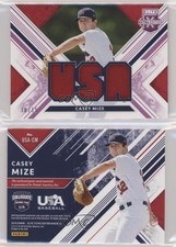 2019 Elite Extra Edition USA National Team Materials Purple /15 Casey Mize