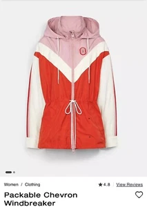 Coach Orange Multi Color Rain/wind Jacket Size L - Picture 1 of 19