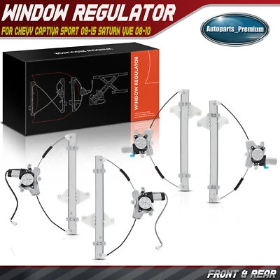 Regulador de ventana delantera y trasera con motor 4 piezas para Chevy Captiva Sport Saturn Vue Foto 1 de 4