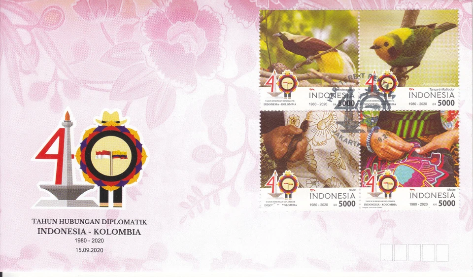 Indonesia - Indonesia Edición 2020-09-15 (FDC) Aves Foto 1 de 1