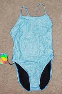 Jolyn Swimsuit Brandon 2 Fixed Back Size 32 Light Baby Blue Pebbly NWT Free Ship - Picture 1 of 5