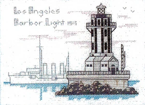 Kit punti croce contati Hilite storico faro porto di Los Angeles CA #HD267 - Foto 1 di 3