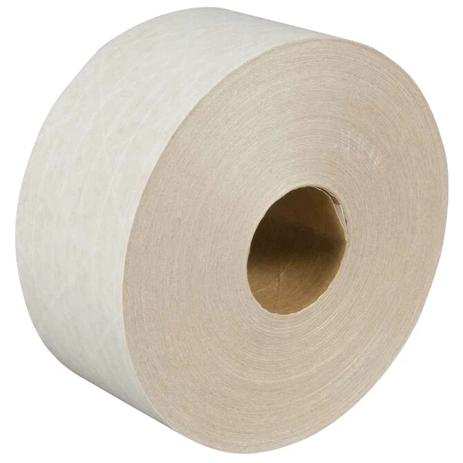 3" x 375' Roll WHITE KRAFT REINFORCED PAPER TAPE - Image 1 of 1