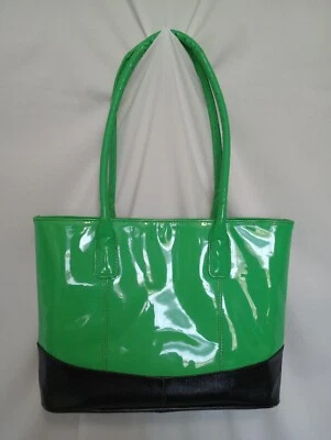 Bolso de Mano Amerileather Cuero Negro Lima Usado 14"x11"x4" Foto 1 de 4