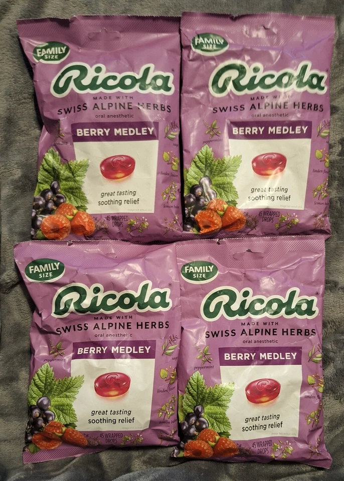Ricola Berry Medley Throat Drops 45 Count (2 Pack)