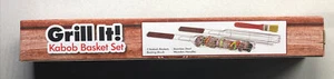 Grill It! Juego de Cestas Kabob - 2 Cestas Kabob, Cepillo Basting, Acero Inoxidable - Imagen 1 de 1