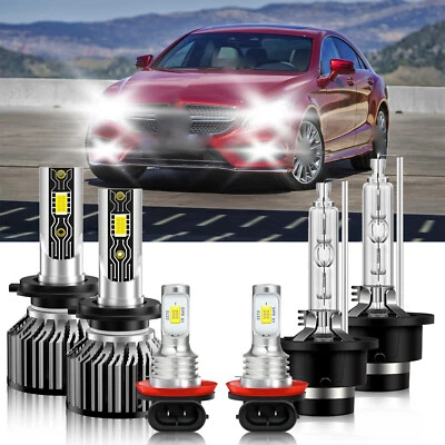 6x Faros LED HID Bombillas altas/bajas + Lámpara antiniebla para Mercedes-Benz CLS550 2009-2010 Foto 1 de 4
