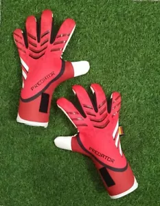 Goalkeeper gloves size 8 9 10, German Latex 4mm Pro quality With Straps - Picture 1 of 6