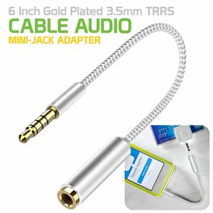 Cellet TTRS 3.5mm Aux Audio Adapter Male to Female Slim Headphone Jack Cable - Picture 1 of 9