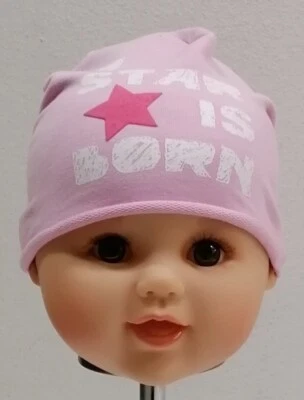 Cappellino berretta cuffia baby neonato A STAR IS BORN COTONE PRIMAVERA ESTATE - Immagine 1 di 2