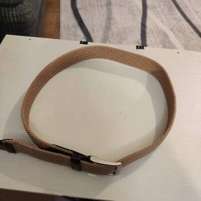 Lands End Belt size Medium Men's Elastic Braid Belt Beige Tan Foto 1 de 4