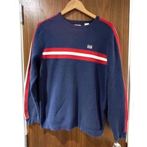Levi’s long sleeves sweater pullover jumper winter size m unisex tight knit navy - Picture 1 of 8