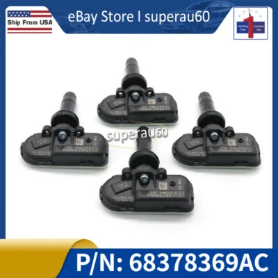 Sistema TPMS de sensores de presión de neumáticos 4 piezas para Dodge Ram 2500 6,4 6,7 L 68378369AC EE. UU. Foto 1 de 4