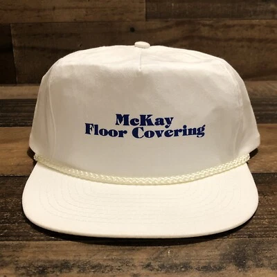 Sombrero de Colección McKay Cubierta de Piso Gorra Snapback Para Hombres Blanco Eden Prairie Años 90 - LEER Foto 1 de 4