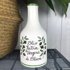 Oleificio Ranieri Italian Hand Painted Pottery Olive Oil Bottle Container - Picture 1 of 8