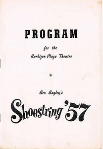 1957 Program Ben Bagley's Shoestring '57 Dody Goodman Paul Mazursky Fay De Witt - Picture 1 of 1