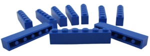Lego 10 Stück blaue Steine 1x6 Stein in blau (3009) City Basics Bausteine Neu - Bild 1 von 2