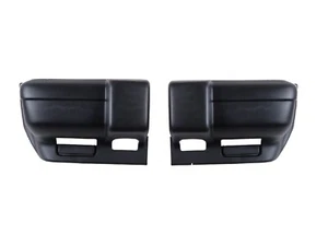 Fit For 1997-2001 Jeep Cherokee Front Bumper End Cap Spoiler Smooth Black 2pcs - Picture 1 of 4