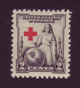 702 ( 2c Rotes Kreuz ) - Edelsteinmitte - große Ränder - postfrisch !! - Bild 1 von 2