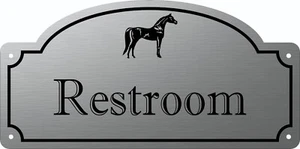 Equestrian Stable Sign "Restroom" Sign, Horse Barn Farm Sign - FREE SHIPPING - Picture 1 of 4