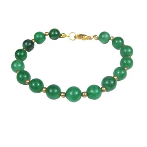 Glass Bead Bracelet Goldtone Jewelry Beaded Fashion Jewelry - Picture 1 of 8