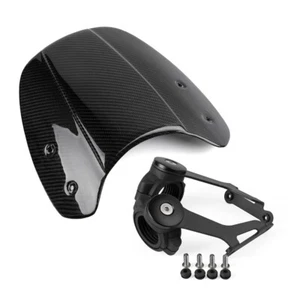 For Triumph Bobber Carbon Fiber Motorcycle Windscreen Windshield Protection - Picture 1 of 8