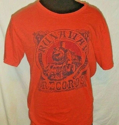 Camisa Los Angeles California Runaway Records Grande Color Naranja Quemado Foto 1 de 3
