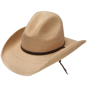 STETSON Men's Bryce Mexican Palm Straw Natural Outdoor Cowboy Hat - All Sizes - Picture 1 of 6