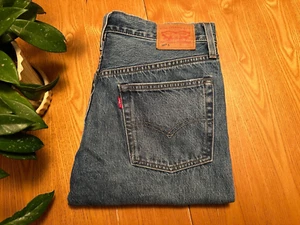 VINTAGE LEVI'S 501 S STRAIGHT WHITE OAK CONE DENIM SELVEDGE JEANS 30 X 28 EUC - Bild 1 von 15