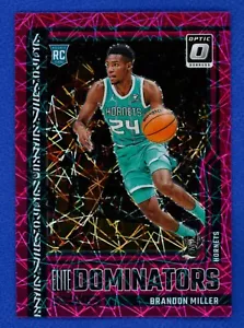 2023-24 Panini Donruss Optic Brandon Miller Pink Velocity Elite Dominators/79 - Imagen 1 de 2