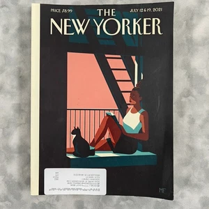 The New Yorker Magazine Jul 12 & 19 2021 Malika Favre Cover Fire Escape Cat NYC - Picture 1 of 1