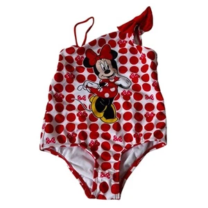 Disney Junior Red/White Minnie Mouse One Piece Swimsuit Girl Size 5T | 54-30 - Picture 1 of 5