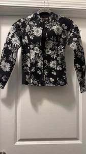 Amuse Society floral Womens Wetsuit Jacket, M Front Zipper Long Sleeve neoprene - Picture 1 of 7