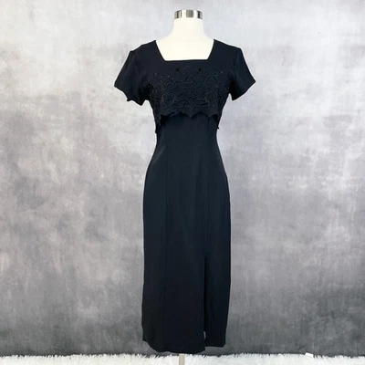 Vestido feminino vintage anos 90 All That Jazz tamanho 7/8 gótico grunge festival festa coquetel - Imagem 1 de 4