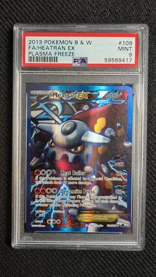 Heatran EX 109/116 Full Art Holo Rare Pokémon 2013 XY Plasma Freeze PSA 9 MINT - Image 1 of 2