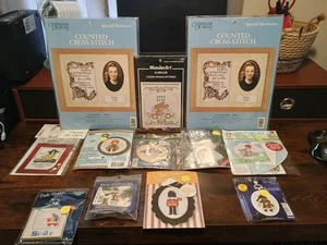 Lot of 11 Counted Cross Stitch Kits & Designs - See Description - Picture 1 of 7