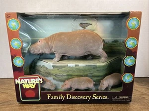 Vintage Totsy Toys Nature's Way Family Discovery Series Flocked Hippopotamus - Picture 1 of 13