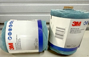 Nuevo de Lote Antiguo Paquete de 2 Rollos de Disco Red Azul 3M 36437 5" 150+ Grado, Paquete de 100 Rollos de Hoja - Imagen 1 de 4
