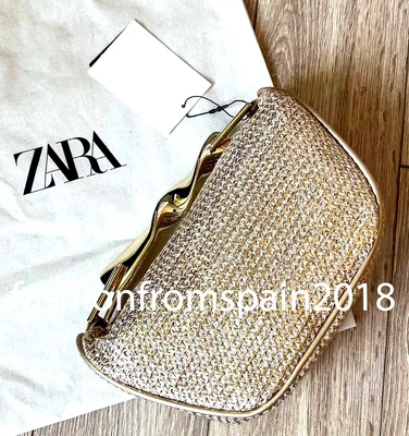 ZARA NUEVO MINI BOLSO MUJER CON ASA METÁLICA DORADO 6239/510/254 Foto 1 de 2