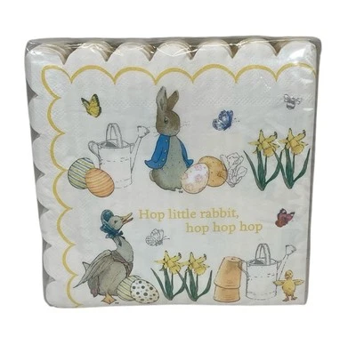Pack Of 32 Beatrix Potter Peter Rabbit Large Scalloped Edge Paper Napkins - Image 1 of 4