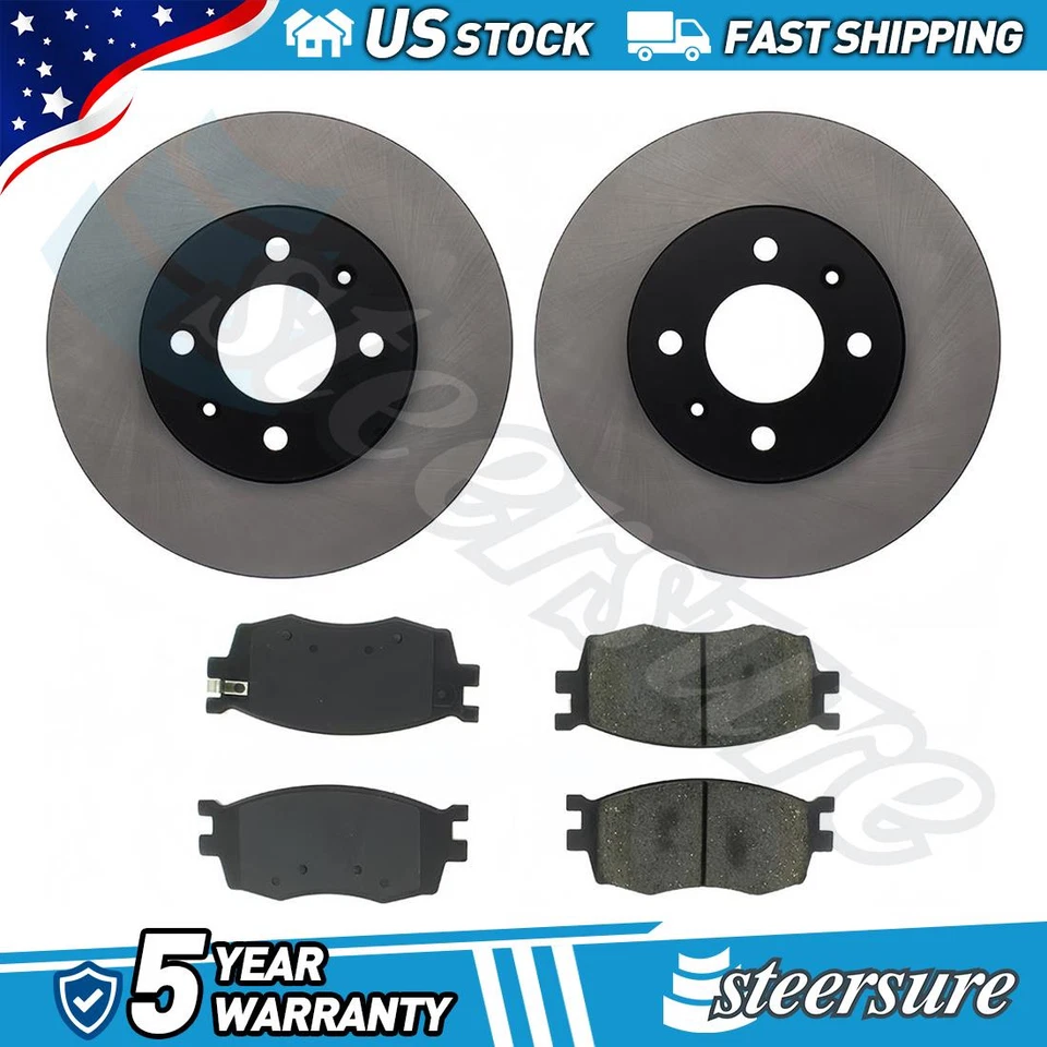 Front Brake Pads & Rotor Kit for Kia Rio 2006 2007 2008 2009 2010 2011 1.6L L4 - Image 1 of 1