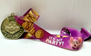 Chuck E. Cheese's It's My Party Medal Purple Lanyard Nov 15 Crown Awards - Picture 1 of 4