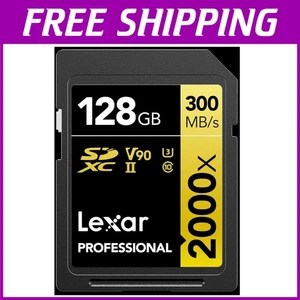 128GB UHS-II Memory Card - 300MB/s Read Speed for Professional Quality 8K Video - Picture 1 of 10