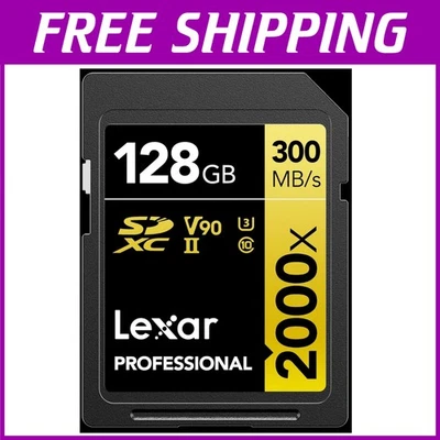 128GB UHS-II Memory Card - 300MB/s Read Speed for Professional Quality 8K Video - Image 1 of 4
