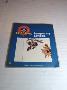 2001 LOONEY TUNES Temporäre Tattoos NEU Bugs Bunny Taz - Bild 1 von 4