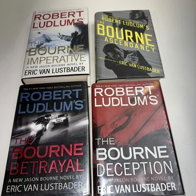 LOT OF FOUR (4) ROBERT LUDLUM BOURNE SERIES BOOKS BY ERIC VAN LUSTBADER HC Ex Li - Image 1 of 4